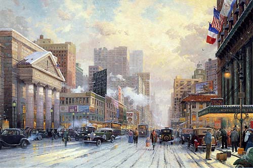 New York: Snow on Seventh Avenue 1932